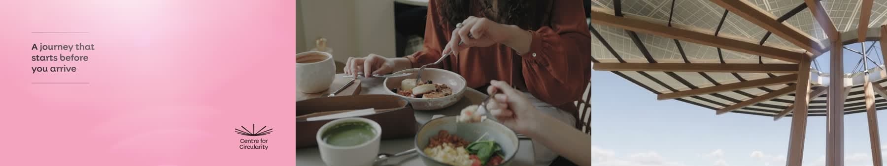 Three stills from the Centre for Circularity public case-study film.